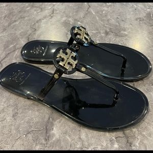 Tory Burch Mini Miller Jelly Thong Sandals BLACK US 8M used